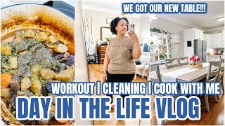 GET IT ALL DONE | WORKOUT MOTIVATION | COOK WITH ME | WE GOT OUR NEW TABLE! CLEANING MOTIVATION |