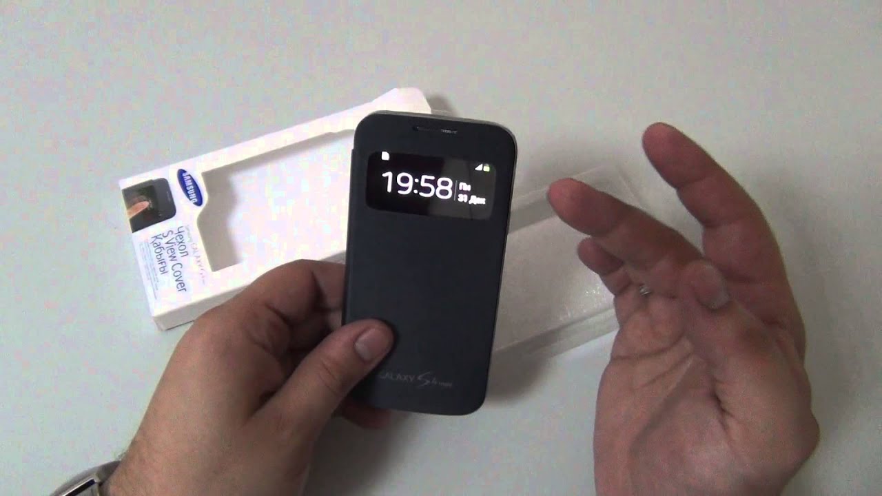 Чехол книжка для Samsung Galaxy S4 mini Duos GT-I9192 S-View EF-CI919BBEGRU black