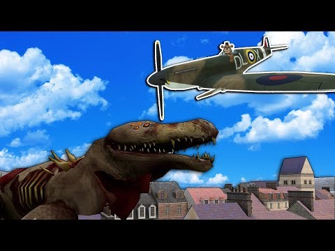 WW2 Planes Attack Giant SCP 682 in Gmod! - Garry's Mod Gameplay