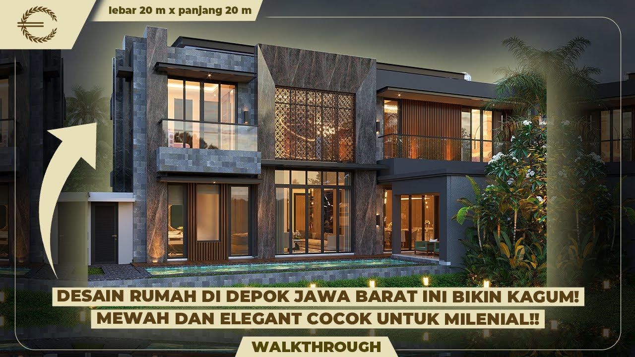 Video 3D Mr. Tezar Modern House 2 Floors Design - Depok, Jawa Barat