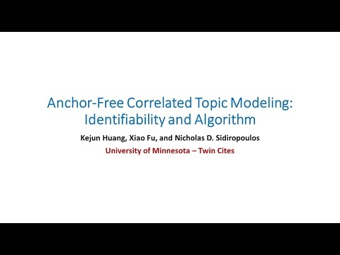 Anchor-Free Correlated Topic Modeling: Identifiability and Algorithm
