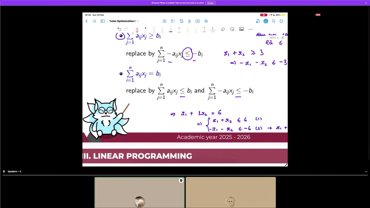 Tutor for Final Exam - Optimization I (2/2)