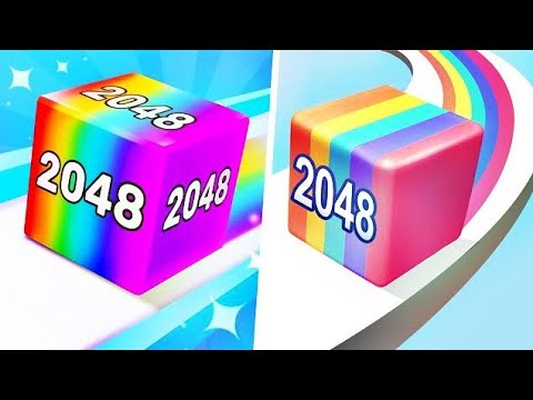 CHAIN CUBE 2048  (vs) JELLY RUN 2048 - Satisfying ASMR Gameplay