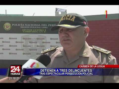 Detienen a delincuentes que robaron mercadería de camión en Carmen de La Legua