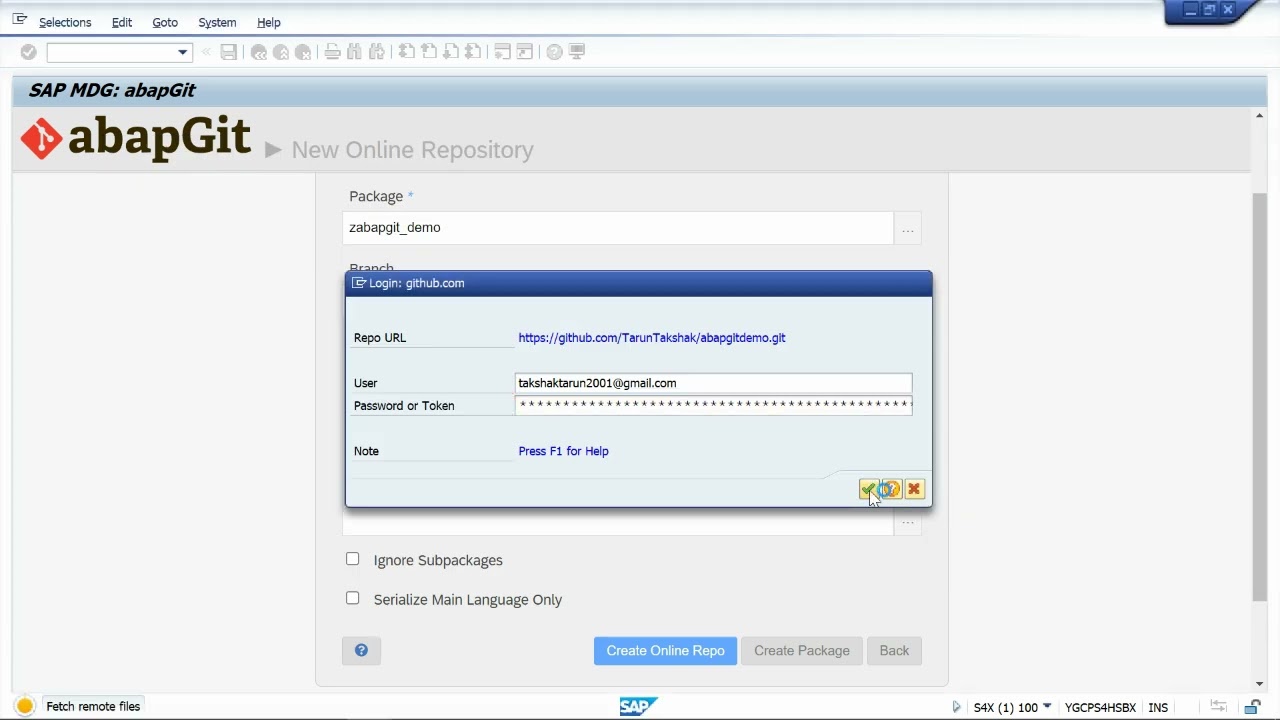 abapGit: Online Pull