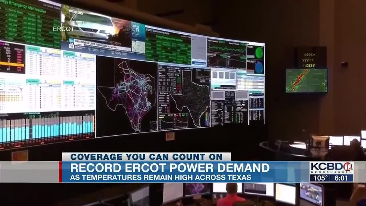 ERCOT reports record power demand