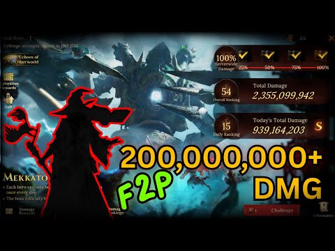 Solo Epic DPS Hero in F2P Team Does 200M Damage?! | Dragonheir S2