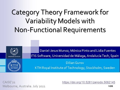 CAiSE 21 Category Theory Framework for Variability Models with Non-functional Requirements