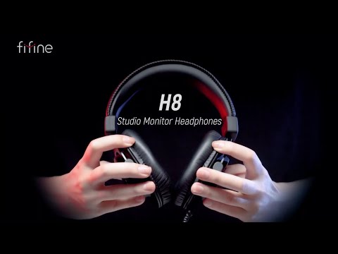 фото полноразмерные наушники fifine h8 белые 0