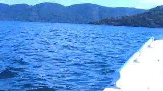 preview picture of video 'On a boat in Lake Cuatepeque, Santa Ana, El Salvador'