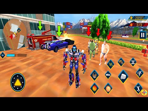 Grand Jet Robot Car Transformation New Update 2021 - Robot Araba Oyunları #27 - Android Gameplay