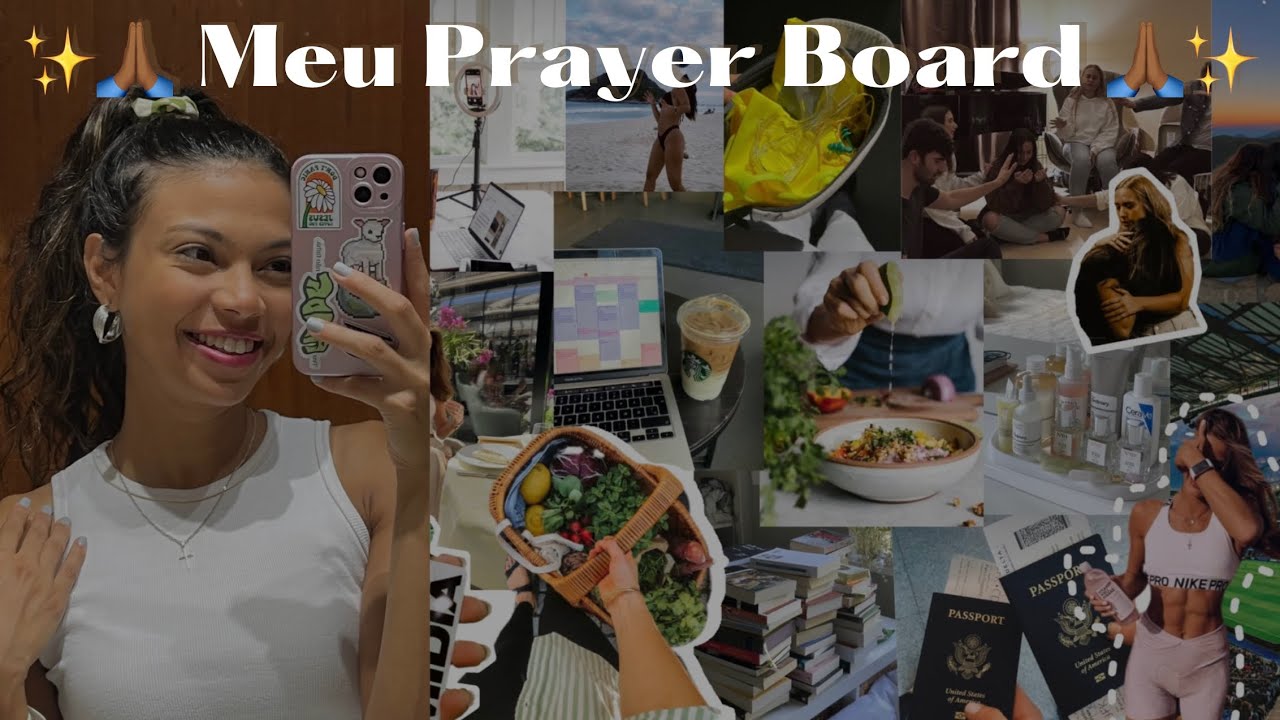 VISION BOARD ou PRAYER BOARD? | Meu prayer board 2024 ✨