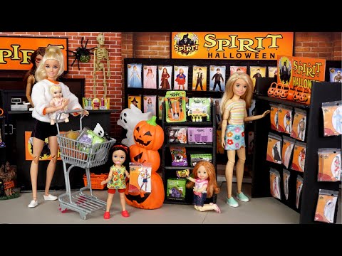 Barbie Doll Family Halloween Costume Store Shopping
