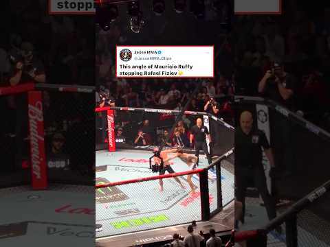This angle of Mauricio Ruffy stopping Rafael Fiziev😮‍💨 #ufc325