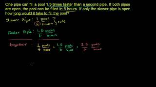 Rate Problem Involving Rational Equations