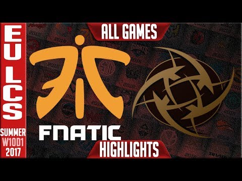 Fnatic vs Ninjas In Pyjamas Highlights ALL GAMES Week 10 EU LCS Summer 2017 FNC vs NIP