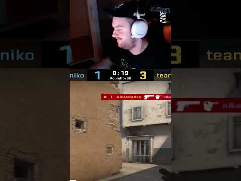 NiKo gets peeked by XANTARES 💀 #twitchclips #csgo #counterstrike