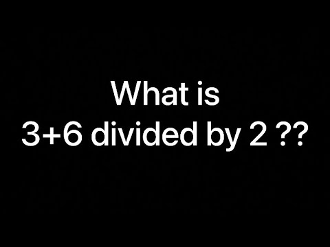 3 Plus 6 Divided by 2? #shorts
