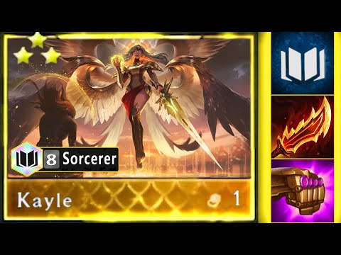 8 Sorcerer Full Ascended Kayle ⭐⭐⭐ = Tons Of Damage | 8 Sorcerer 4 Slayer Kayle 3 Star | TFT SET 9