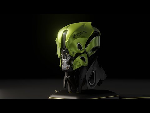 Hardsurface head design practice Timelapse useing Blender&Zbrush