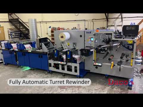 Daco TD350P Flexographic Label Press - 2 flexo print stations & a UV inkjet system for variable data