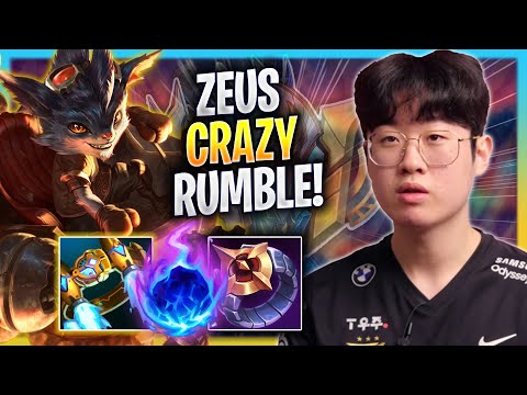ZEUS IS SO CRAZY WITH RUMBLE! - T1 Zeus Plays Rumble TOP vs Yone! | Season 2023