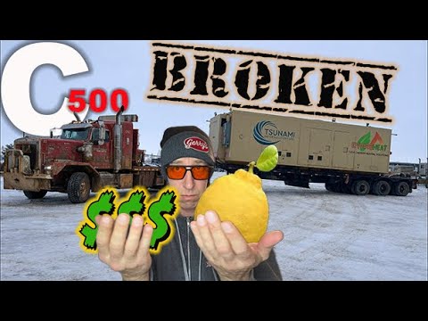 PILE DRIVER WITH A SIDE OF LARGE BOILER ON 24 MID, TOPPED WITH BREAKING DOWN