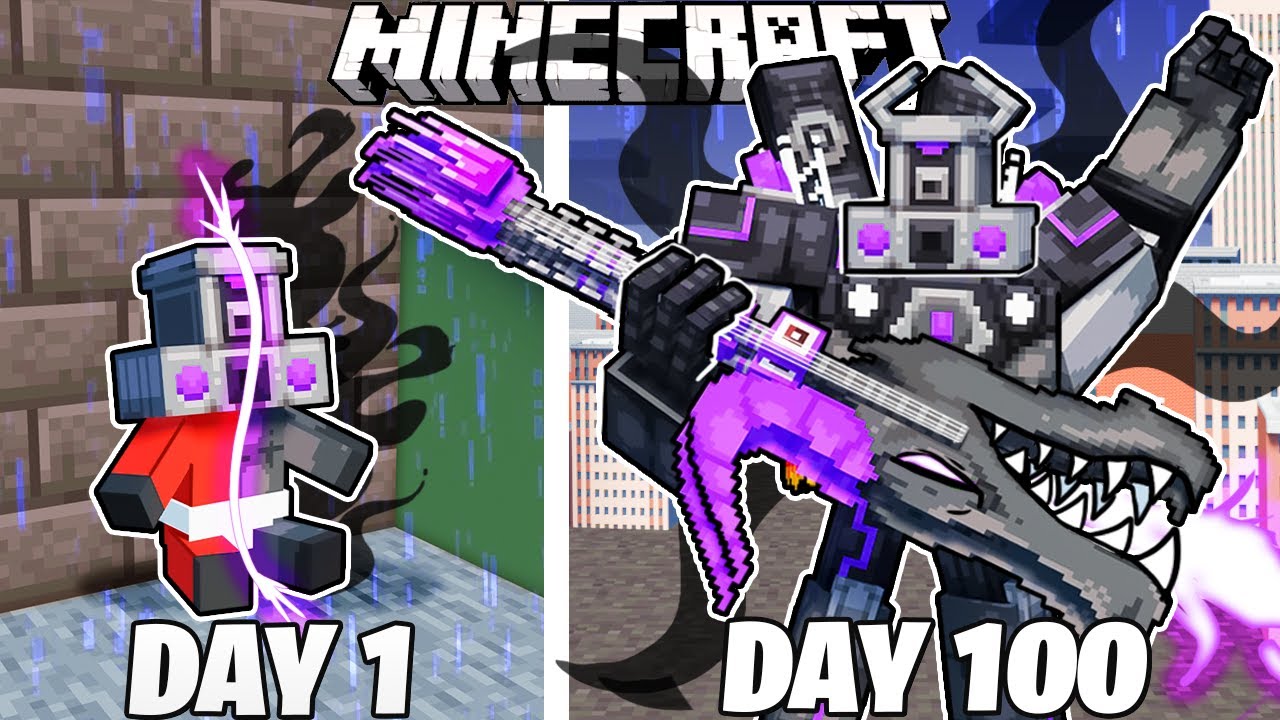 I Survived 100 Days as a CORRUPTED SPEAKERMAN in Minecraft!