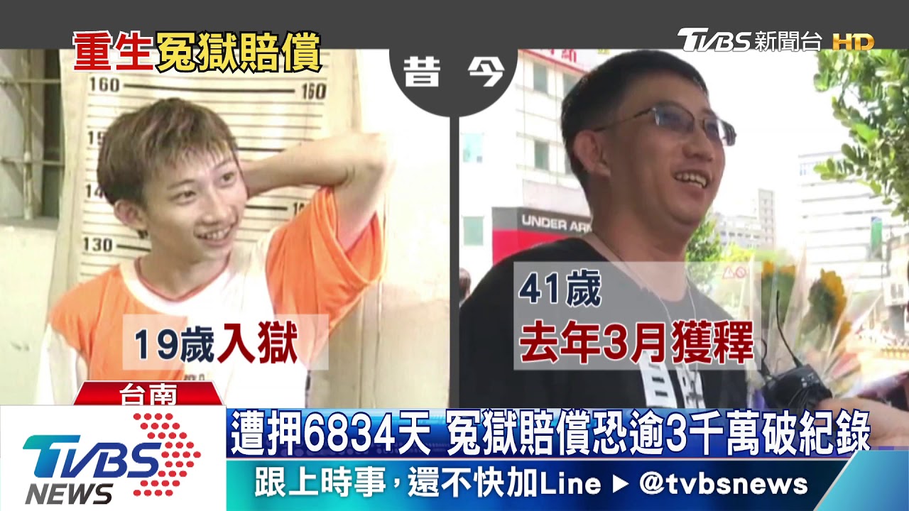 中斷18年!學習融入社會 冤獄可望獲賠破3千萬