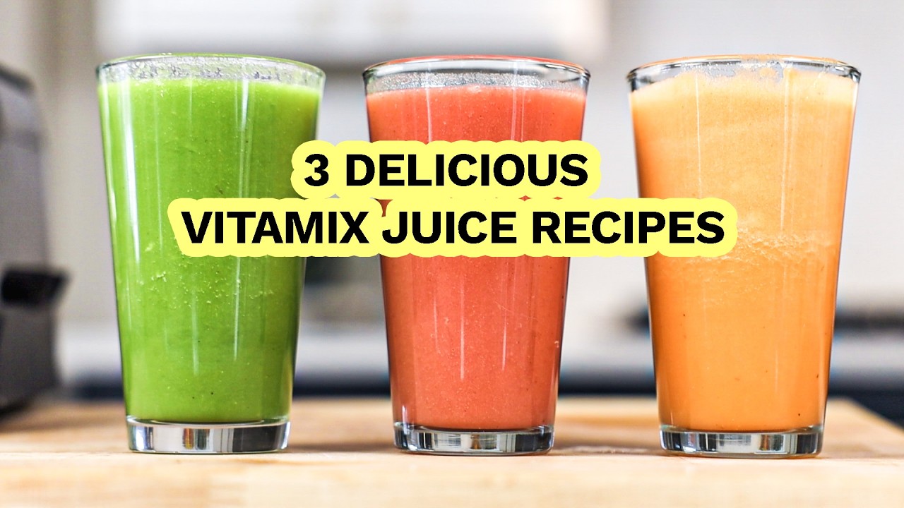 3 Delicious Vitamix Juice Recipes: Carrot, Celery & Grapefruit Blends