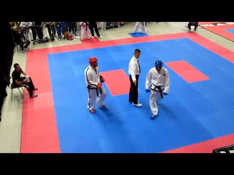 ITF World Cup Brighton 2012 - Hyperweight Sparring - Steven Legrow (CAN) vs Roman Pitko (Russia)