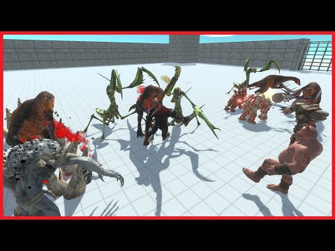 GIANT PRAYING MANTIS & THERIZINOSAURUS VS FACTIONS ($imiliar Price) - ANIMAL REVOLT BATTLE SIMULATOR