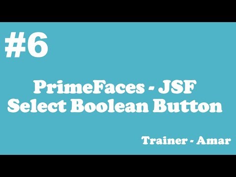 Primefaces Jsf Tutorial Select Boolean Button In Primefaces Using Netbeans Ide Part 6