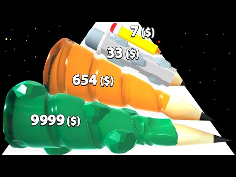 PEN DIG 3D - 'Crayon Rush 3D' Max Level ASMR Gameplay #asmrgameplay #satisfyingasmr #maxlevel