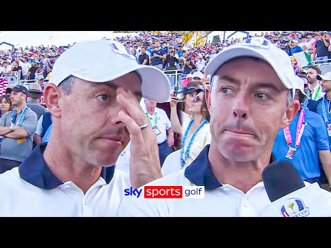 Rory McIlroy REACTS to winning the Ryder Cup!