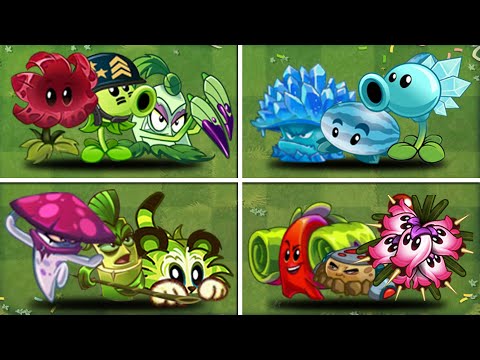 Team Plant (Mega Gatling Pea + Pokra) & 03 Team 03 Plant Max Level - Who Will Win？- PvZ 2 Team Plant