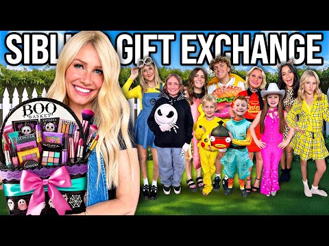 👻 BOO BASKET👻 SiBLiNG GIFT EXCHANGE WiTH 10 KiDS! 🎃