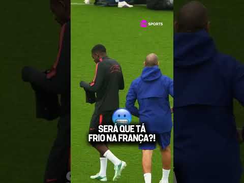 O DEMBÉLÉ NÃO TAVA AGUENTANDO O FRIO NO TREINO EM PARIS! #shorts