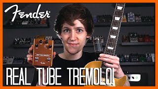 Video thumbnail for REAL FENDER AMP TUBE TREMOLO IN A PEDAL?! MTG Tube Tremolo - Fender Pedal Demo by HarryAndAGuitar