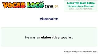 Video thumbnail for elaborative