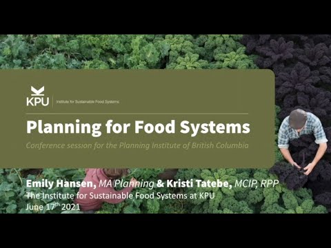 Planning for Food Systems in Canada webinar.