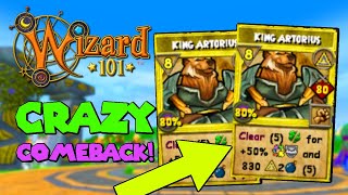 Wizard101 Level 170 Fire PvP: EPIC MYTH King Artorious COMEBACK!