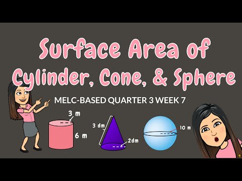 SURFACE AREA OF CYLINDER, CONE & SPHERE | GRADE 6