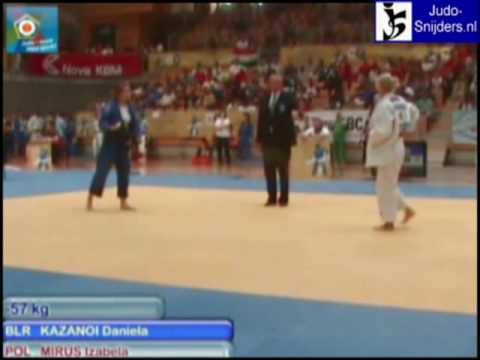 Judo 2009 Koper: Kazanoi (BLR) - Mirus (POL) [-57kg].