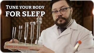ASMR Tuning Forks - Medical Doctor Tune your body to DEEP SLEEP 2048 - 64hz ASMR roleplay for sleep