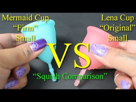 Mermaid Cup Firm vs Lena Original Small "Squish" - Menstrual Cups