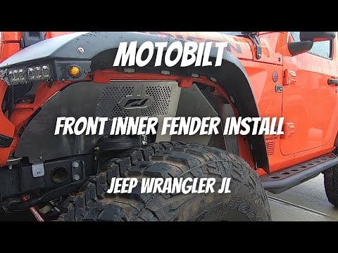 Motobilt Front Inner Fender Install For Jeep Wrangler JL