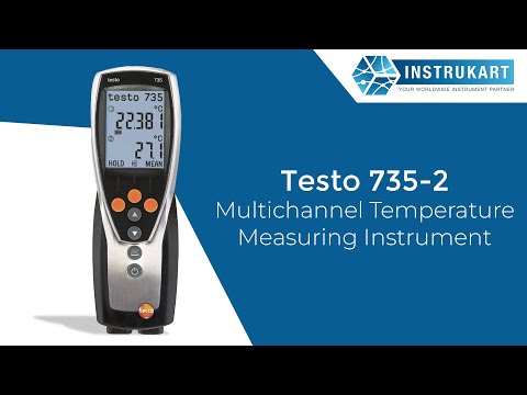 Testo 735 temperature measuring instrument (3-channel)