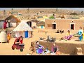 Desert Women Morning Routine Cooking Traditional Food Antiquated Village Food Village Life