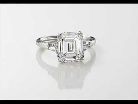 Emerald Cut Diamond Engagement Rings Platinum